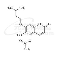 6-hydroxy-7-[(3-methylbut-2-en-1-yl)oxy]-2-oxo-2H-chromen-5-yl acetate
