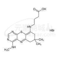 Butanoic acid, 4-[[7,8-dihydro-7,7-dimethyl-4-(methylamino)-6H-pyrimido[4,5-b][1,4]benzothiazin-9-yl]amino]-,hydrobromide (1:1)