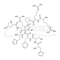 D-arg(hyp3,thi5,8,D-phe7)-bradykinin