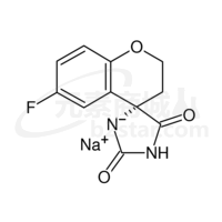 sodium (4S)-6-fluoro-5'-oxo-1',2,3,5'-tetrahydrospiro[chromene-4,4'-imidazol]-2'-olate