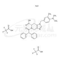 S-(+)-1-[(4-(Dimethylamino)-3-methylphenyl)methyl]-5-(diphenylacetyl)-4,5,6,7-tetrahydro-1H-imidazo[4,5-c]pyridine-6-carboxylic acid hydrate di(trifluoroacetate) salt