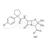 sodium (2S,5R,6R)-6-[[1-(4-chlorophenyl)cyclopentanecarbonyl]amino]-3, 3-dimethyl-7-oxo-4-thia-1-azabicyclo[3.2.0]heptane-2-carboxylate
