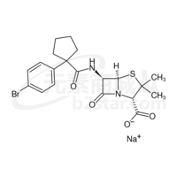 sodium (2S,5R,6R)-6-({[1-(4-bromophenyl)cyclopentyl]carbonyl}amino)-3,3-dimethyl-7-oxo-4-thia-1-azabicyclo[3.2.0]heptane-2-carboxylate