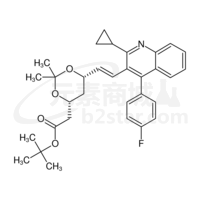 6-[[(1E)-2-环丙基-4-(4-氟苯基)-3-喹啉基]-乙烯基]-2,2-二甲基-1,3-二氧六环-4-乙酸叔丁酯