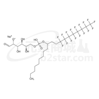 sodium (2R,3S,4S,5R)-6-({[(4,4,5,5,6,6,7,7,8,8,9,9,10,10,11,11,11-heptadecafluoro-1-nonylundecyl)oxy](hydroxy)phosphoryl}oxy)-3,4,5-trihydroxy-1-oxohexan-2-olate (non-preferred name)