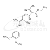 ethyl (5E)-5-{(2Z)-3-amino-2-cyano-3-[(3,4-dimethoxybenzyl)amino]prop-2-en-1-ylidene}-2-methyl-4-oxo-4,5-dihydro-1H-pyrrole-3-carboxylate