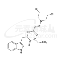 ethyl N-{(2E)-3-[bis(2-chloroethyl)amino]prop-2-enoyl}tryptophanate