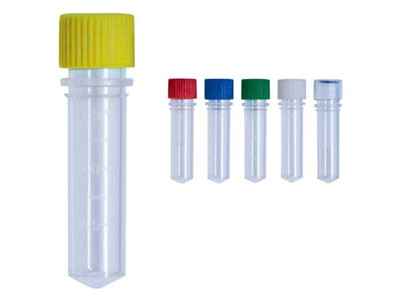 保存管，2.0 ml，紫色盖，深盖，锥底，灭菌